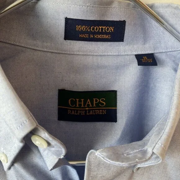 Chaps Ralph Lauren Men’s Dress Shirt Size 16 32/33 NWT Blue - Picture 2 of 11